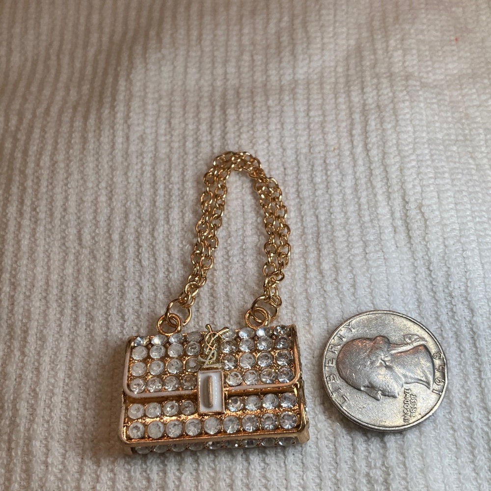 LABUBU, Gold and Rhinestone Mini Purse - Picture 5 of 6